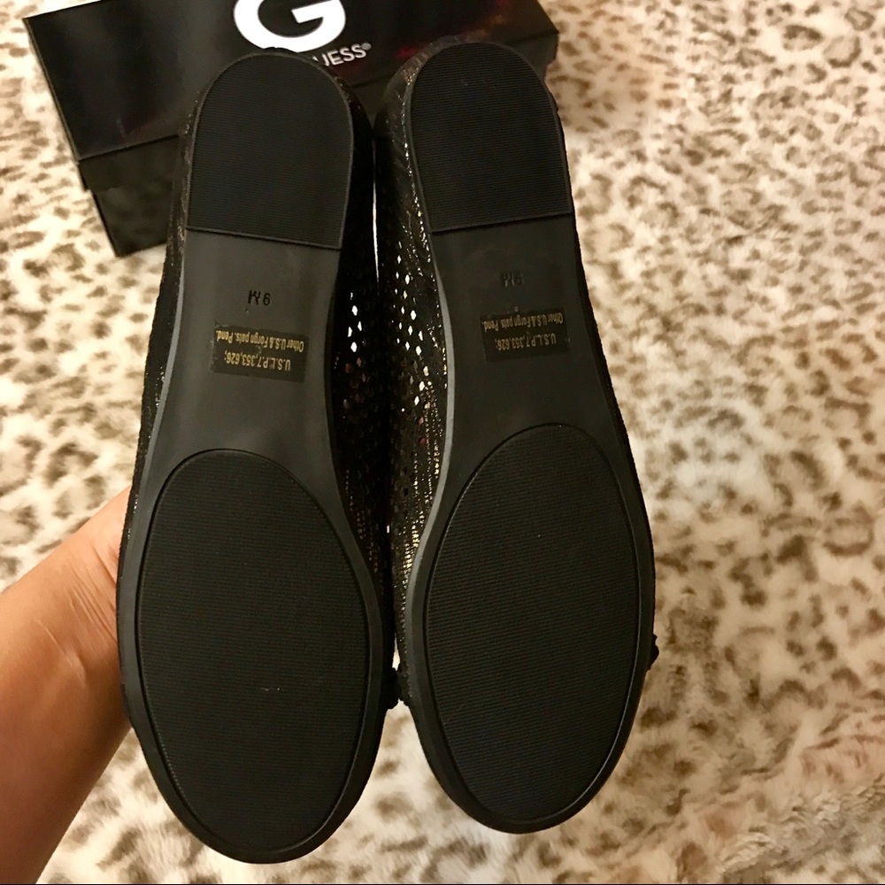 G by Guess Black Metallic Chain-Accent Flats - Picture 5 of 5